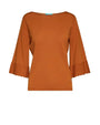 Maglia con scollo a barca e manica 3/4 CURCUMA DORABELLA