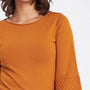 Maglia con scollo a barca e manica 3/4 CURCUMA DORABELLA