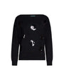 Maglia con scollo a barca e ricami paillettes NERO DORABELLA