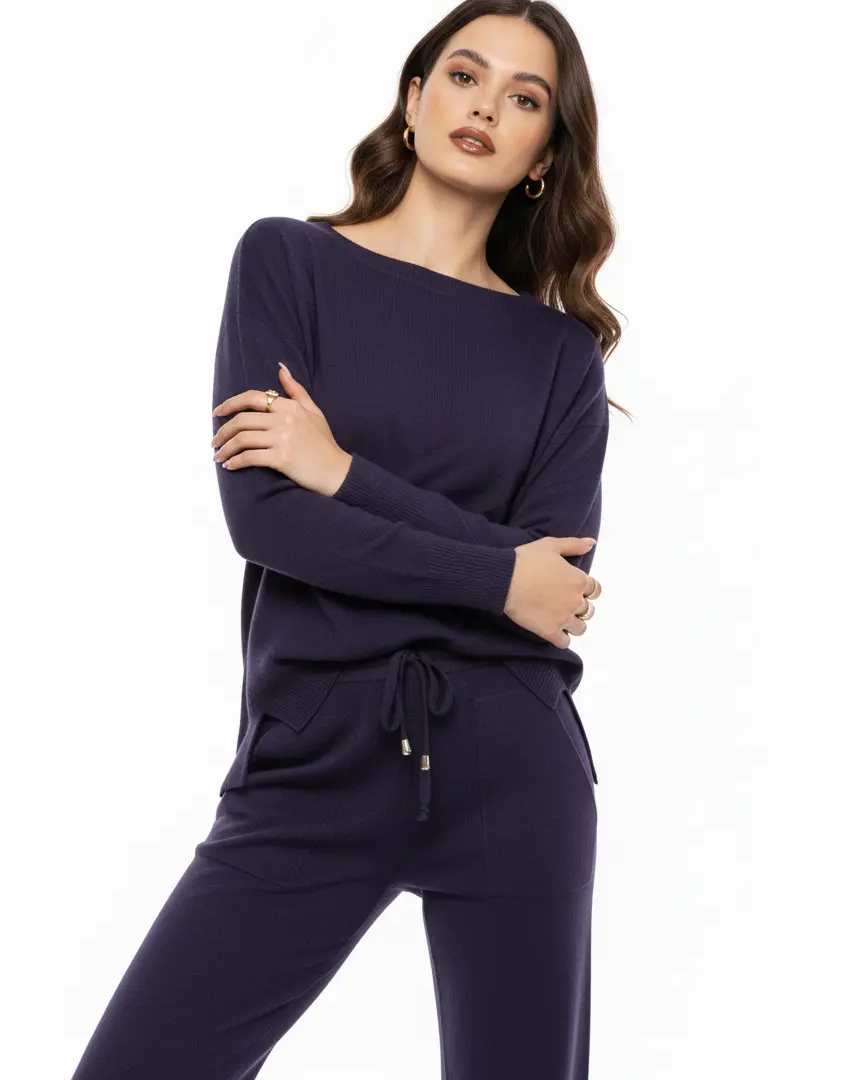 Maglia con scollo a barca in tinta unita DORABELLA