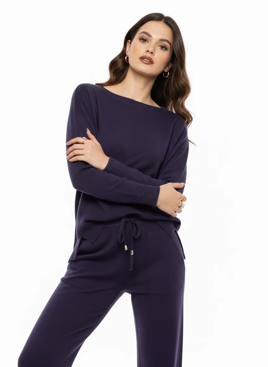 Maglia con scollo a barca in tinta unita DORABELLA