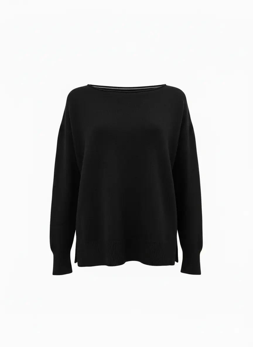 Maglia con scollo a barca in tinta unita DORABELLA