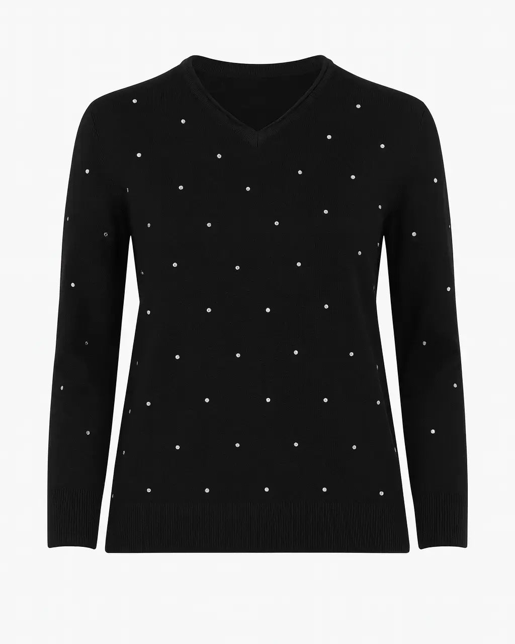 Maglia con strass e scollo a "V" DORABELLA PIU'