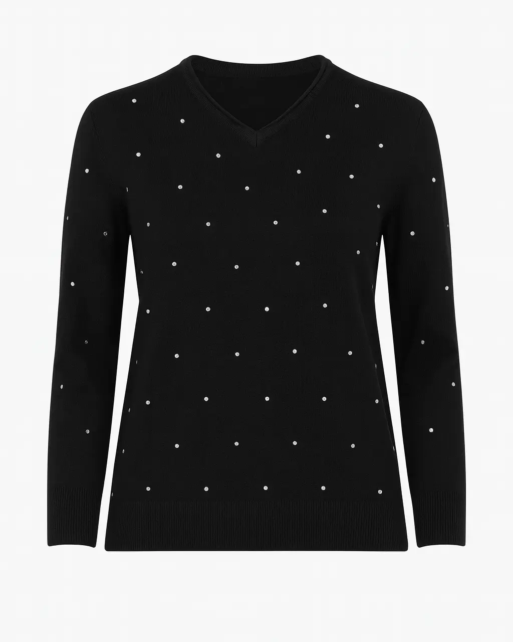 Maglia con strass e scollo a "V" DORABELLA PIU'