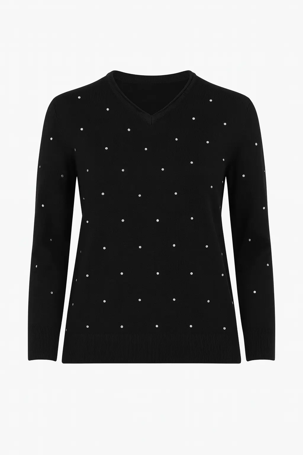 Maglia con strass e scollo a "V" DORABELLA PIU'