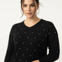 Maglia con strass e scollo a "V" DORABELLA PIU'