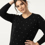 Maglia con strass e scollo a "V" DORABELLA PIU'
