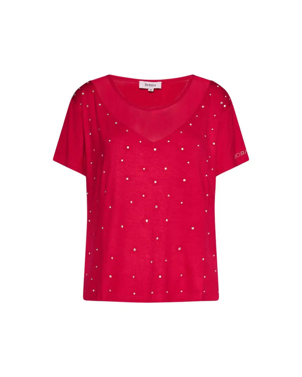 Maglia con strass e trasparenze MAGENTA DORABELLA PIU' XL