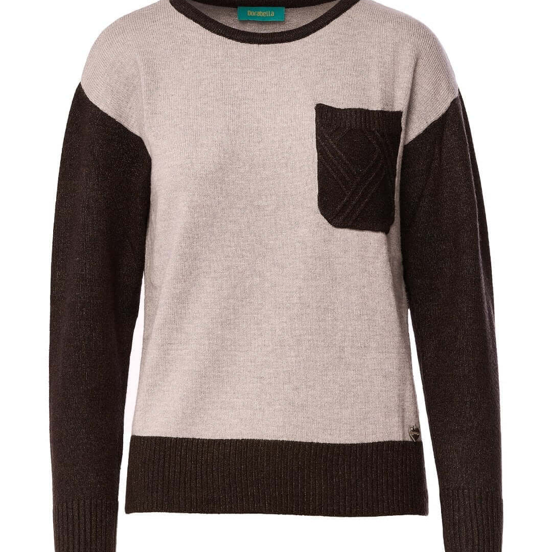 Maglia con taschino e collo alto removibile ANTRACITE DORABELLA