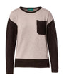Maglia con taschino e collo alto removibile ANTRACITE DORABELLA