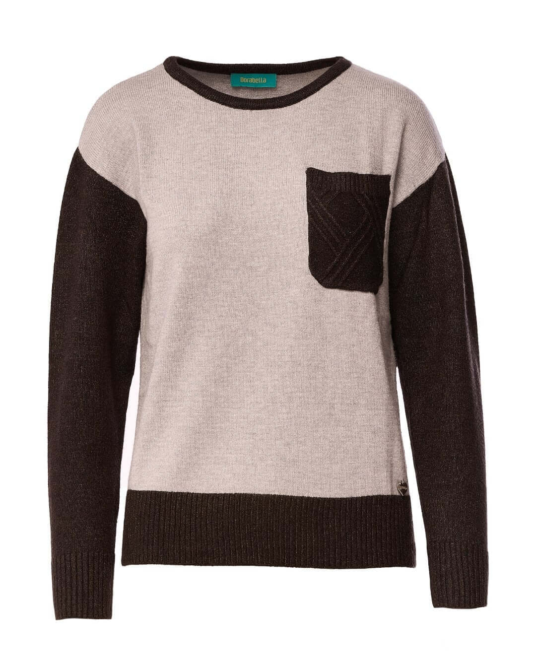 Maglia con taschino e collo alto removibile ANTRACITE DORABELLA