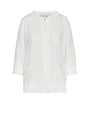 Maglia con texture a trafori e bottoni frontali BIANCO DORABELLA