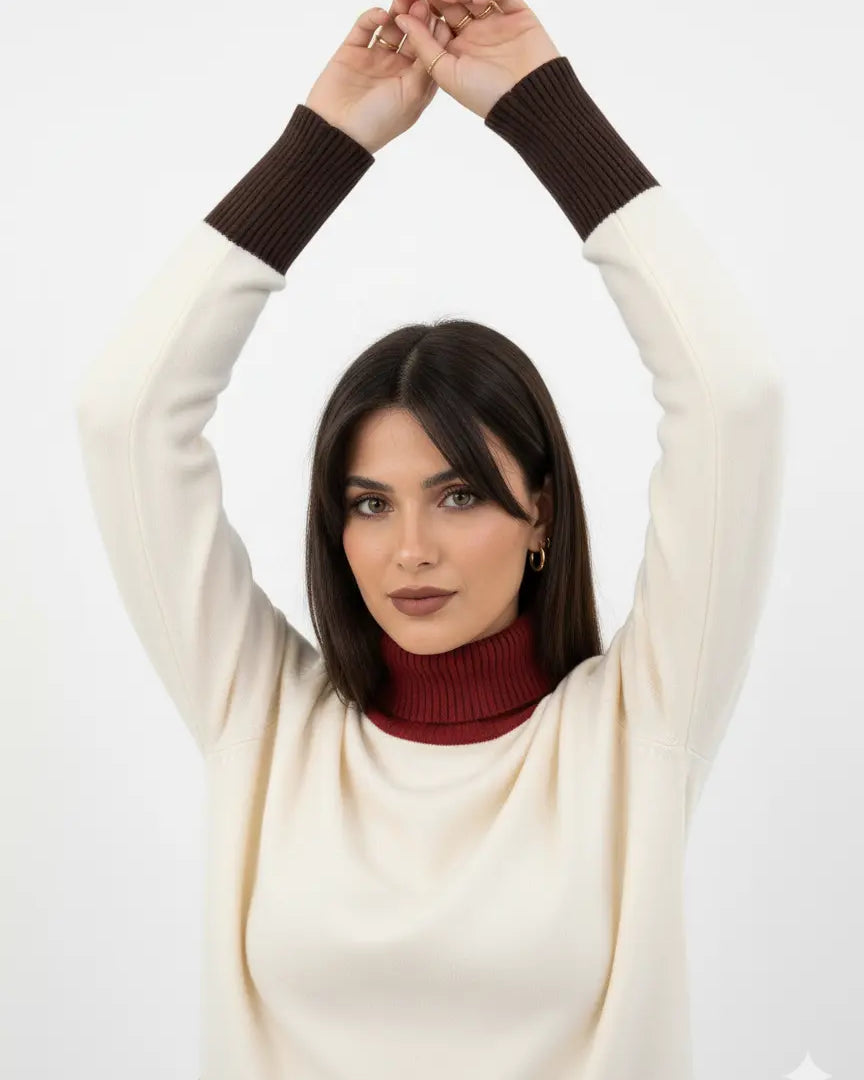 Maglia dolcevita color block DORABELLA