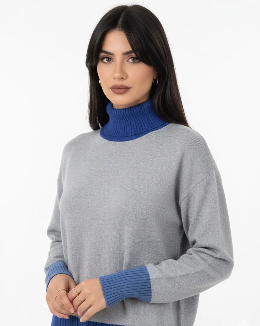 Maglia dolcevita color block DORABELLA