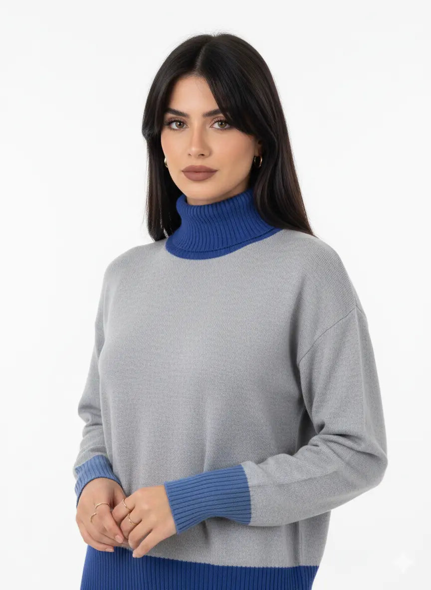 Maglia dolcevita color block DORABELLA