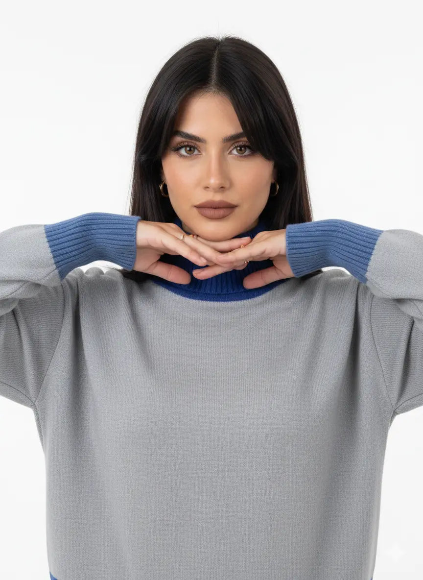 Maglia dolcevita color block DORABELLA