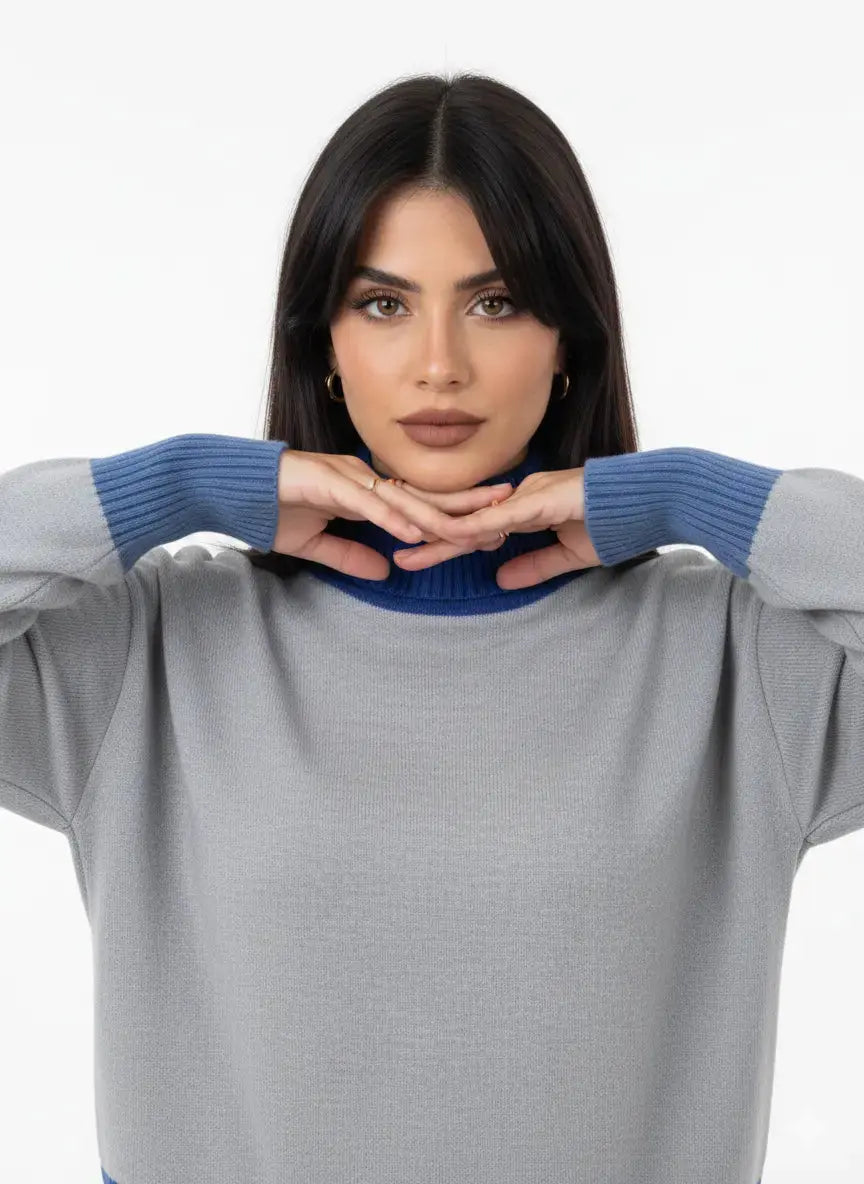 Maglia dolcevita color block DORABELLA