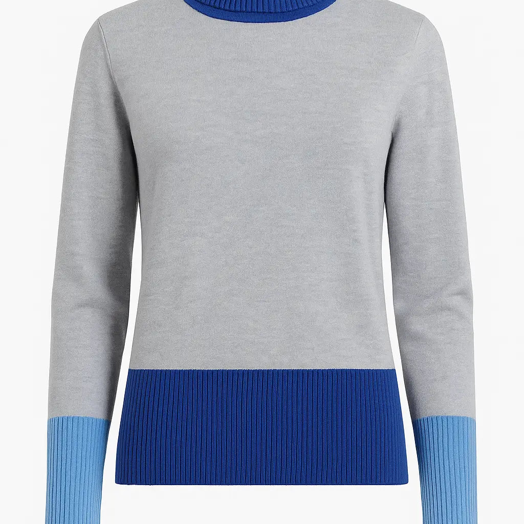 Maglia dolcevita color block DORABELLA XXL / Blu China