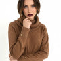 Maglia dolcevita con dettagli a treccia e collo removibile DORABELLA