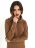 Maglia dolcevita con dettagli a treccia e collo removibile DORABELLA