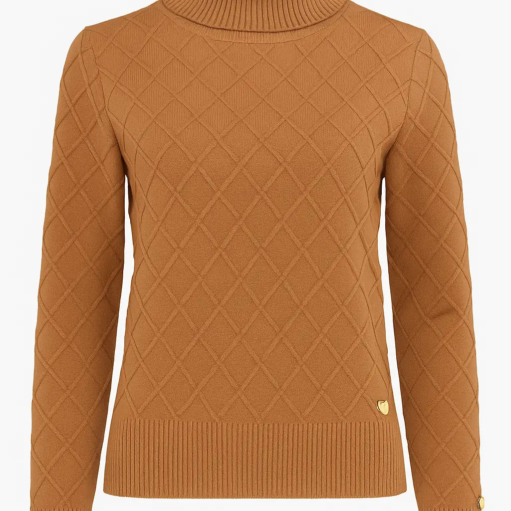 Maglia dolcevita con dettagli a treccia e collo removibile DORABELLA