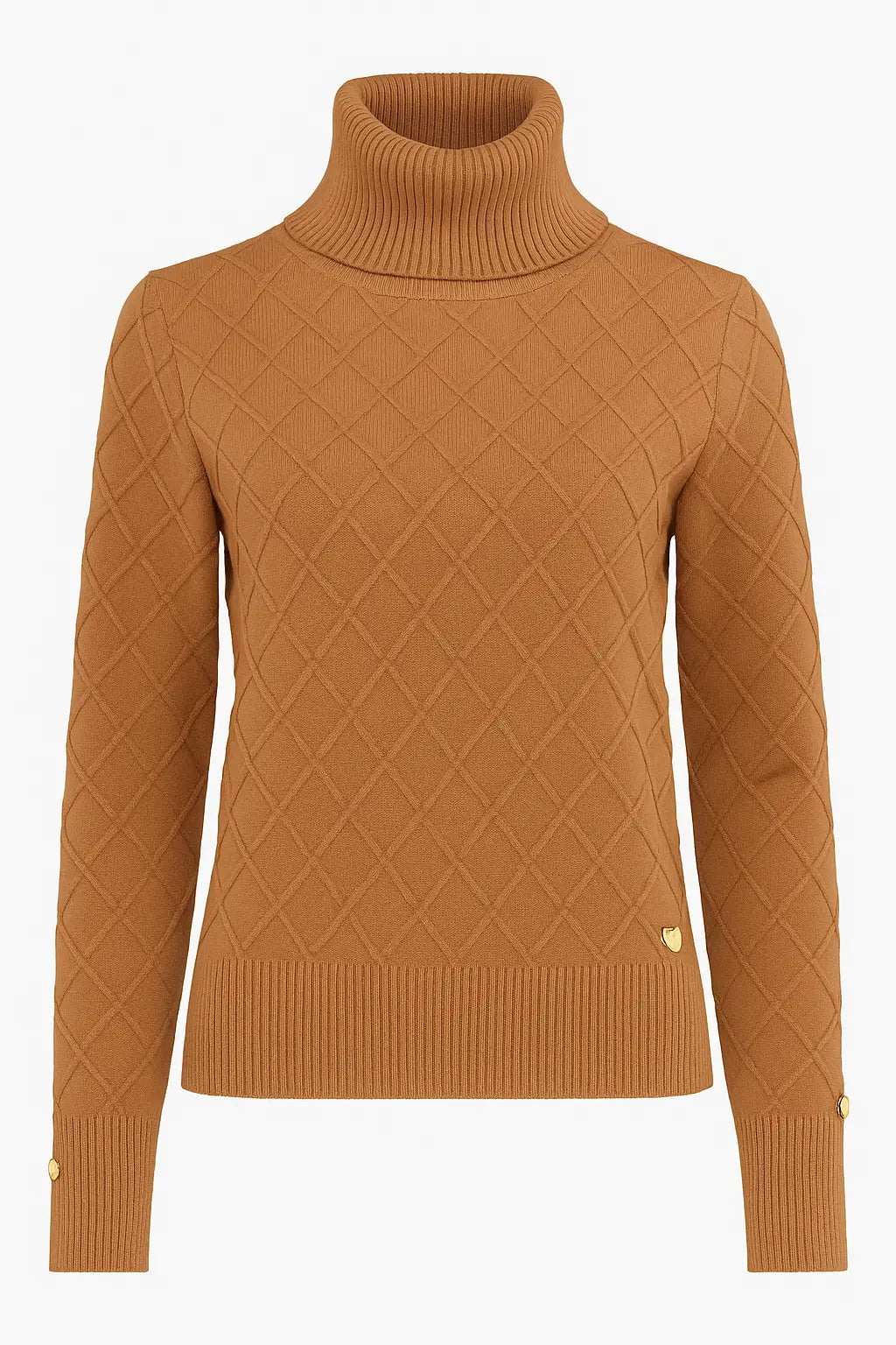 Maglia dolcevita con dettagli a treccia e collo removibile DORABELLA