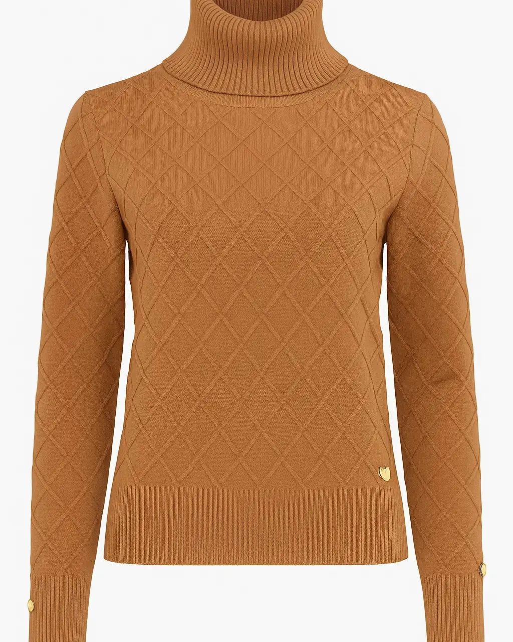 Maglia dolcevita con dettagli a treccia e collo removibile DORABELLA