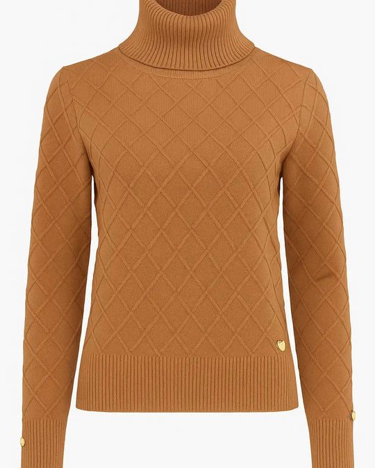 Maglia dolcevita con dettagli a treccia e collo removibile DORABELLA
