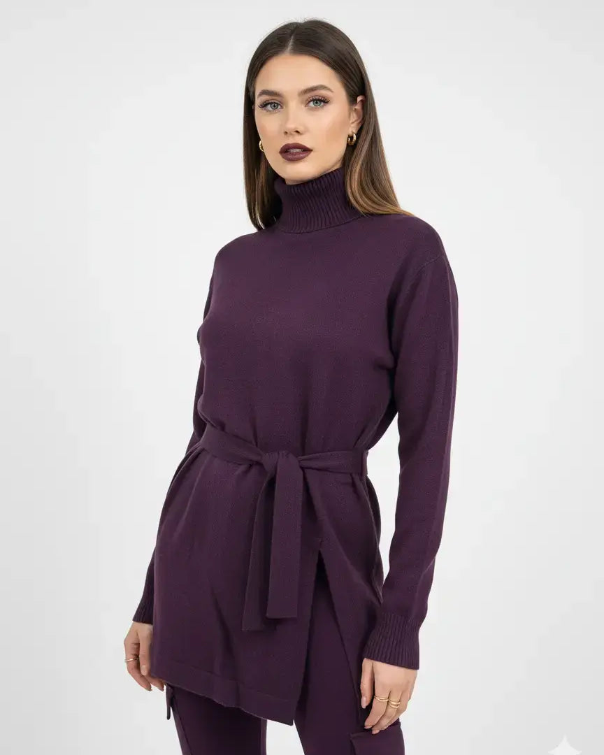 Maglia dolcevita con spacco laterale DORABELLA