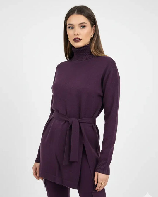 Maglia dolcevita con spacco laterale DORABELLA