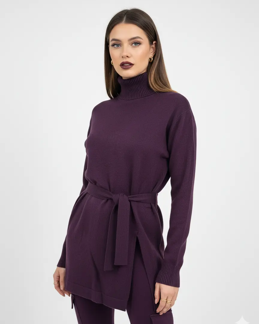 Maglia dolcevita con spacco laterale DORABELLA