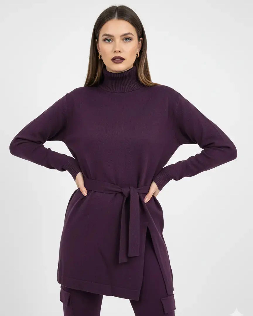 Maglia dolcevita con spacco laterale DORABELLA