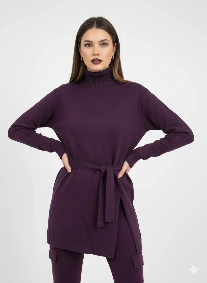 Maglia dolcevita con spacco laterale DORABELLA