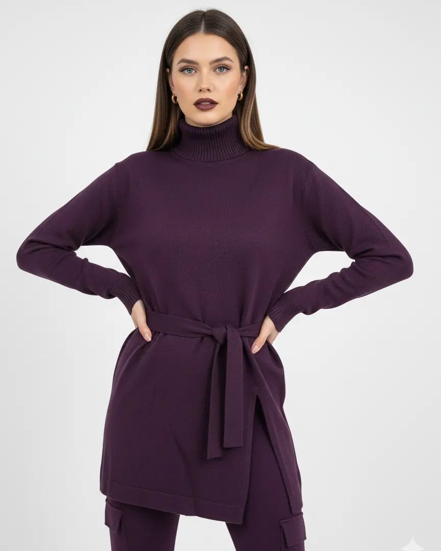 Maglia dolcevita con spacco laterale DORABELLA