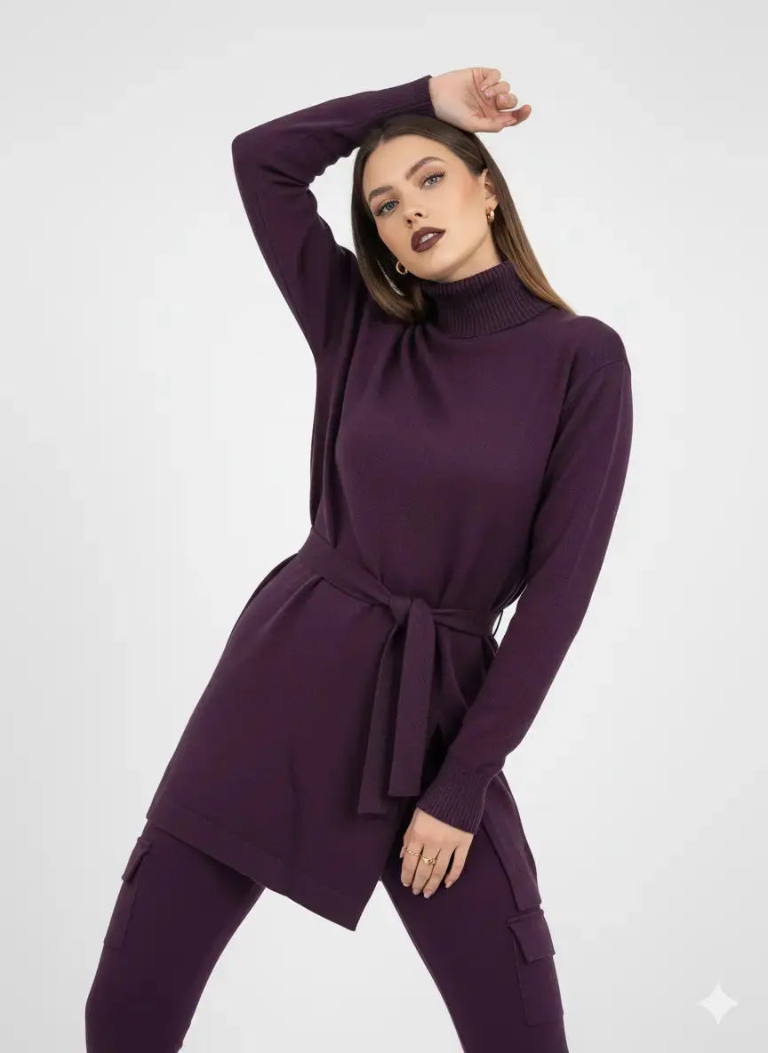 Maglia dolcevita con spacco laterale DORABELLA