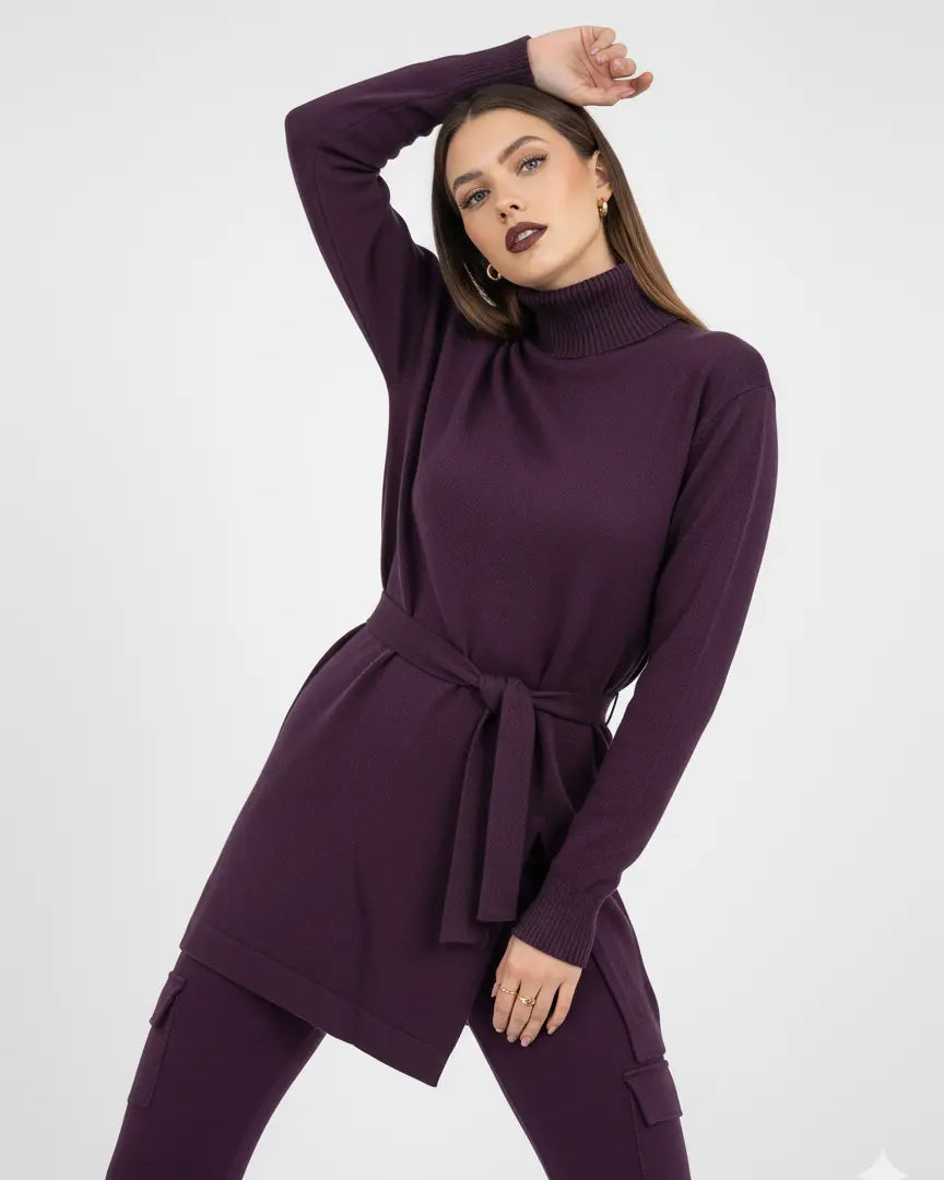 Maglia dolcevita con spacco laterale DORABELLA