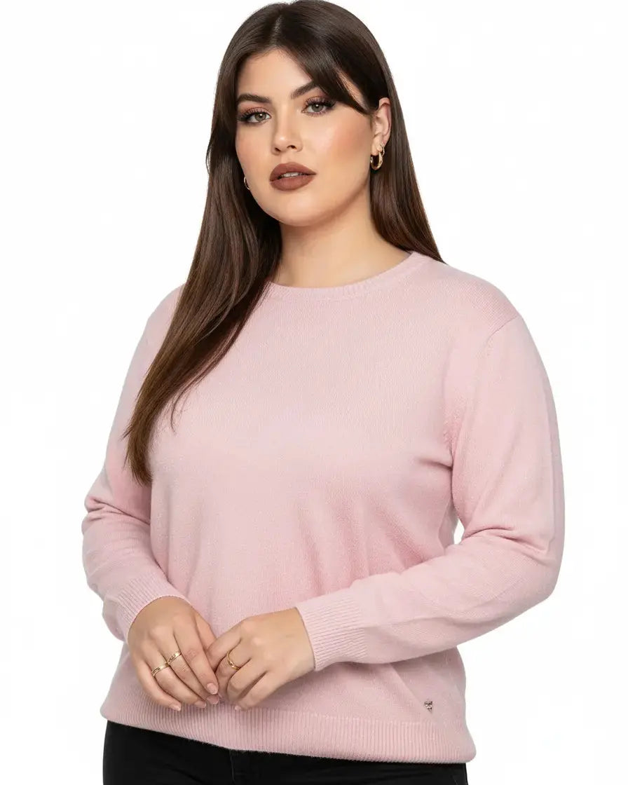 Maglia a girocollo basic e maniche lunghe DORABELLA