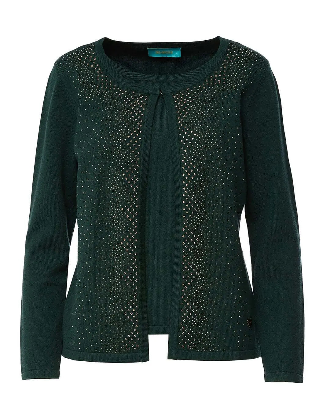 Maglia finto twinset con strass frontali FORESTA DORABELLA