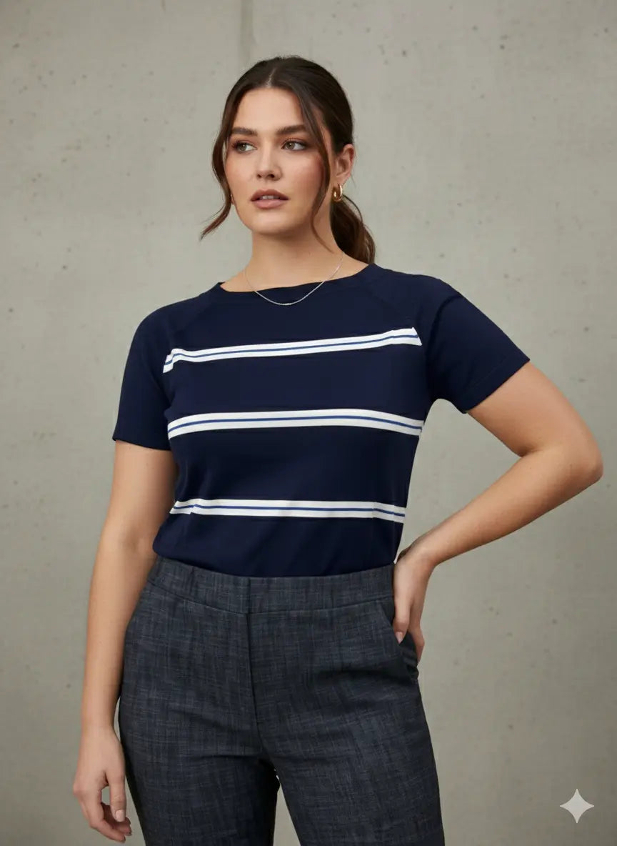 Maglia girocollo a righe DORABELLA PIU'