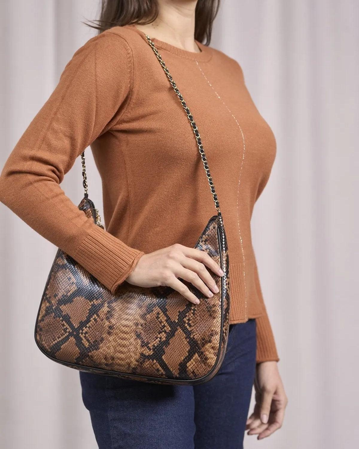 Maglia girocollo a taglio vivo con spacchi e coste MIELE DORABELLA XXL