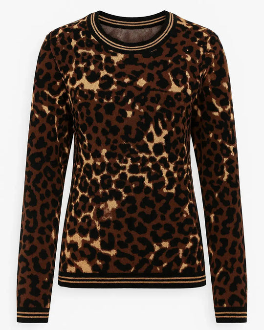 Maglia girocollo animalier DORABELLA