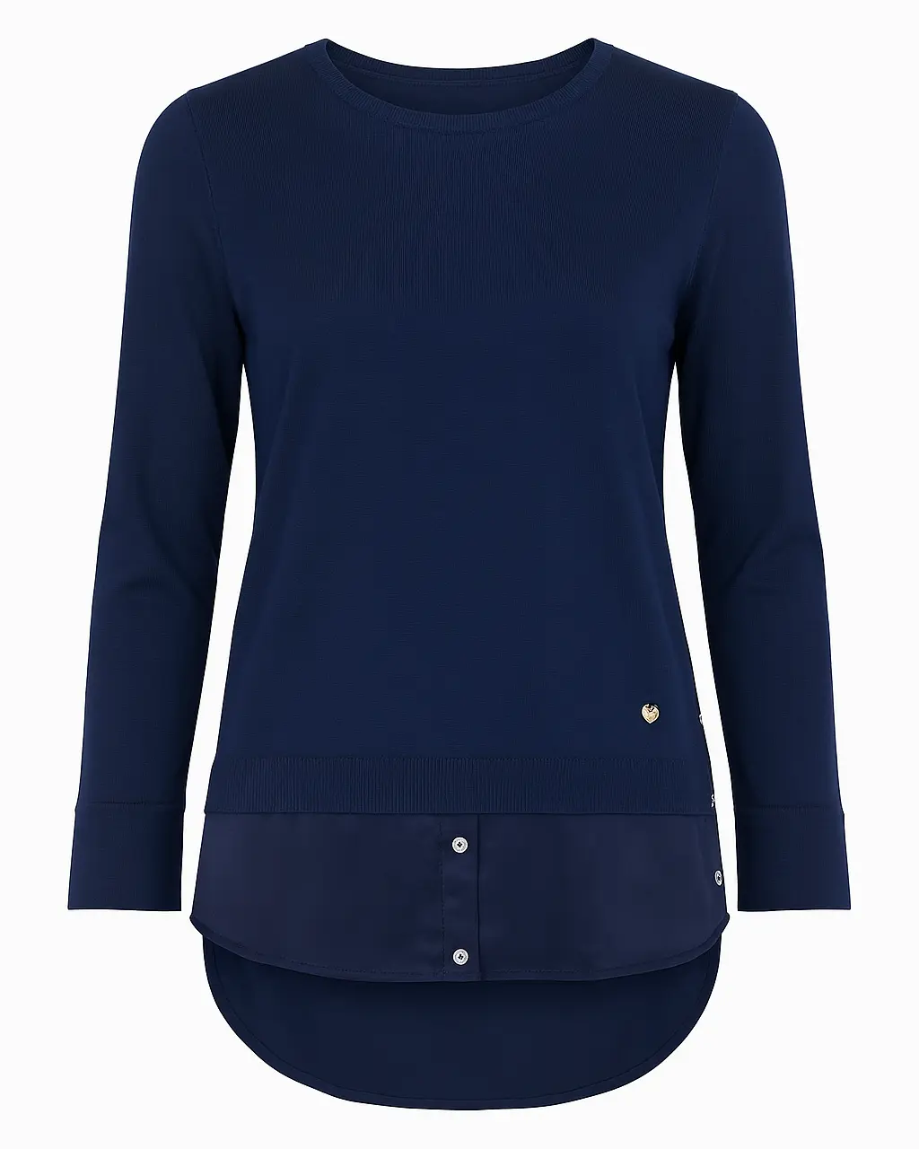 Maglia girocollo bi-materiale DORABELLA