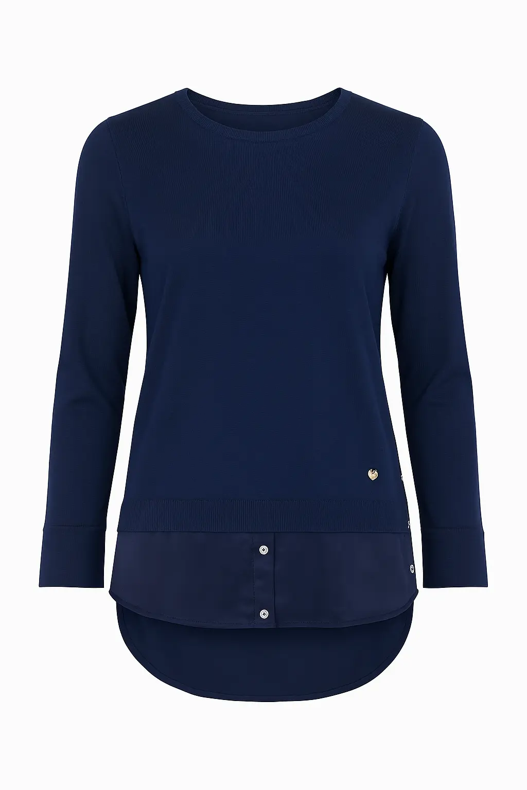 Maglia girocollo bi-materiale DORABELLA