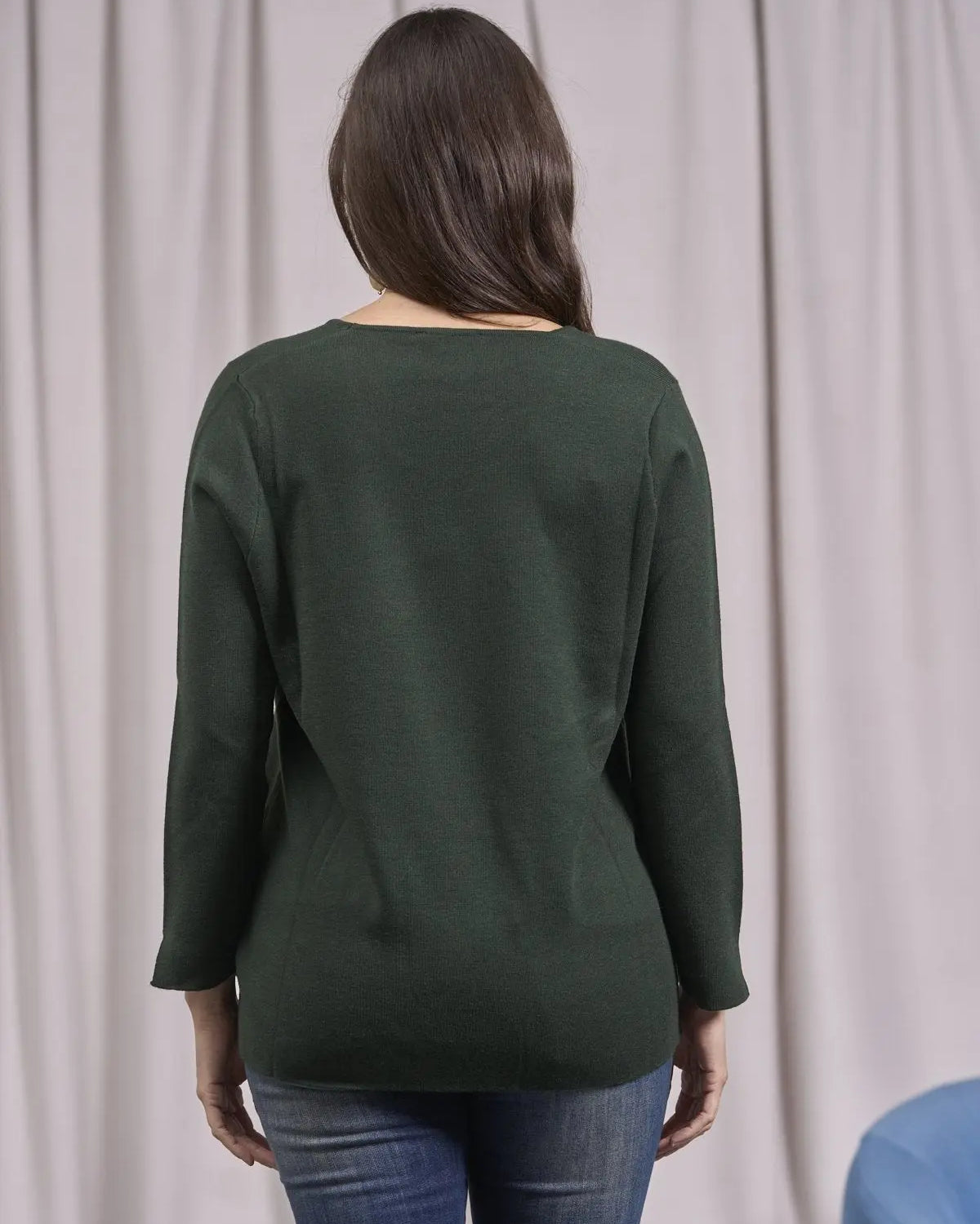 Maglia girocollo bicolor con spacchi MUSCHIO IRONICA