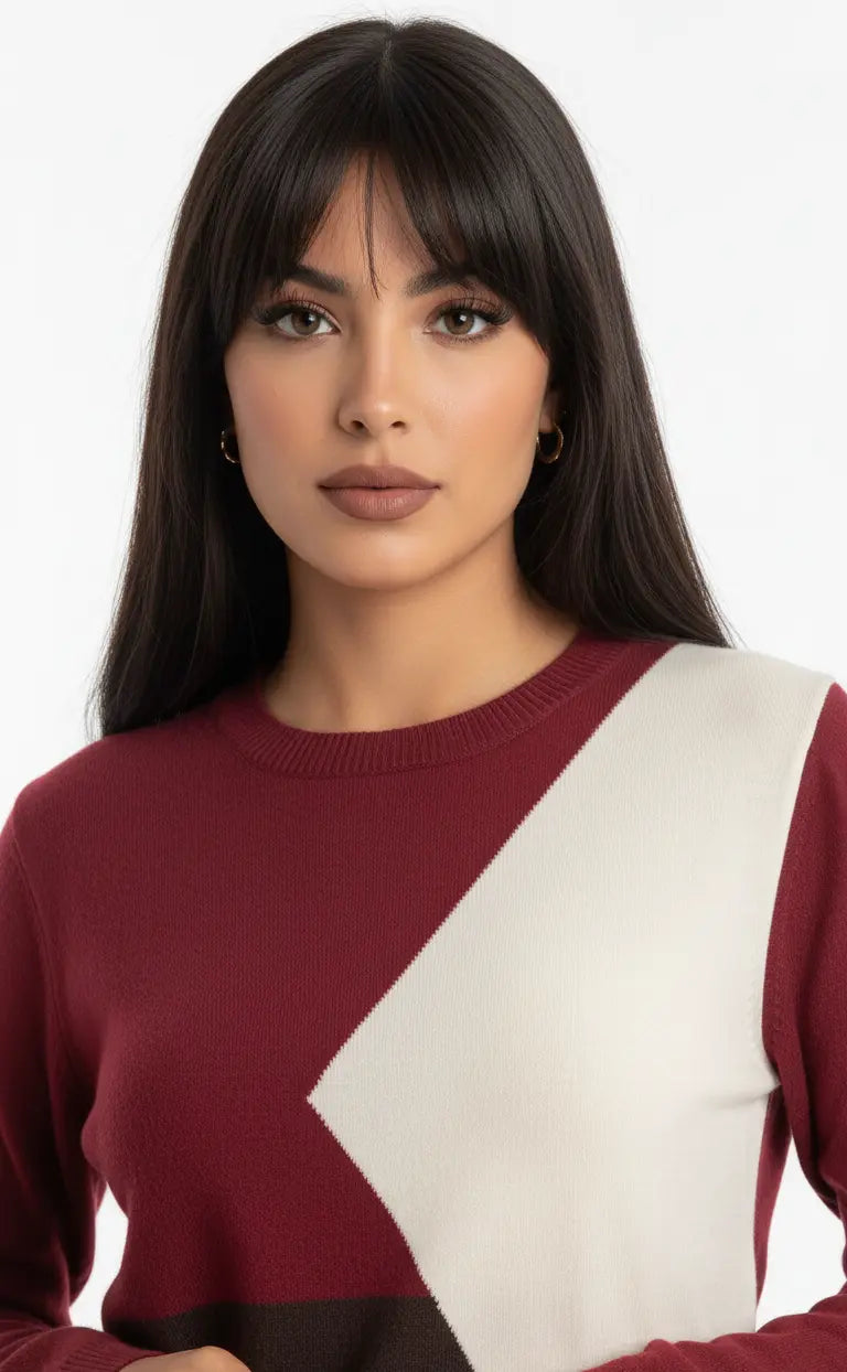 Maglia girocollo color block DORABELLA