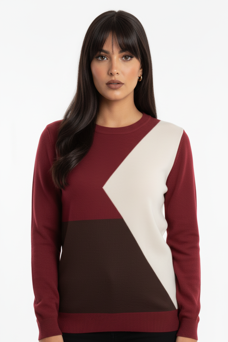 Maglia girocollo color block DORABELLA