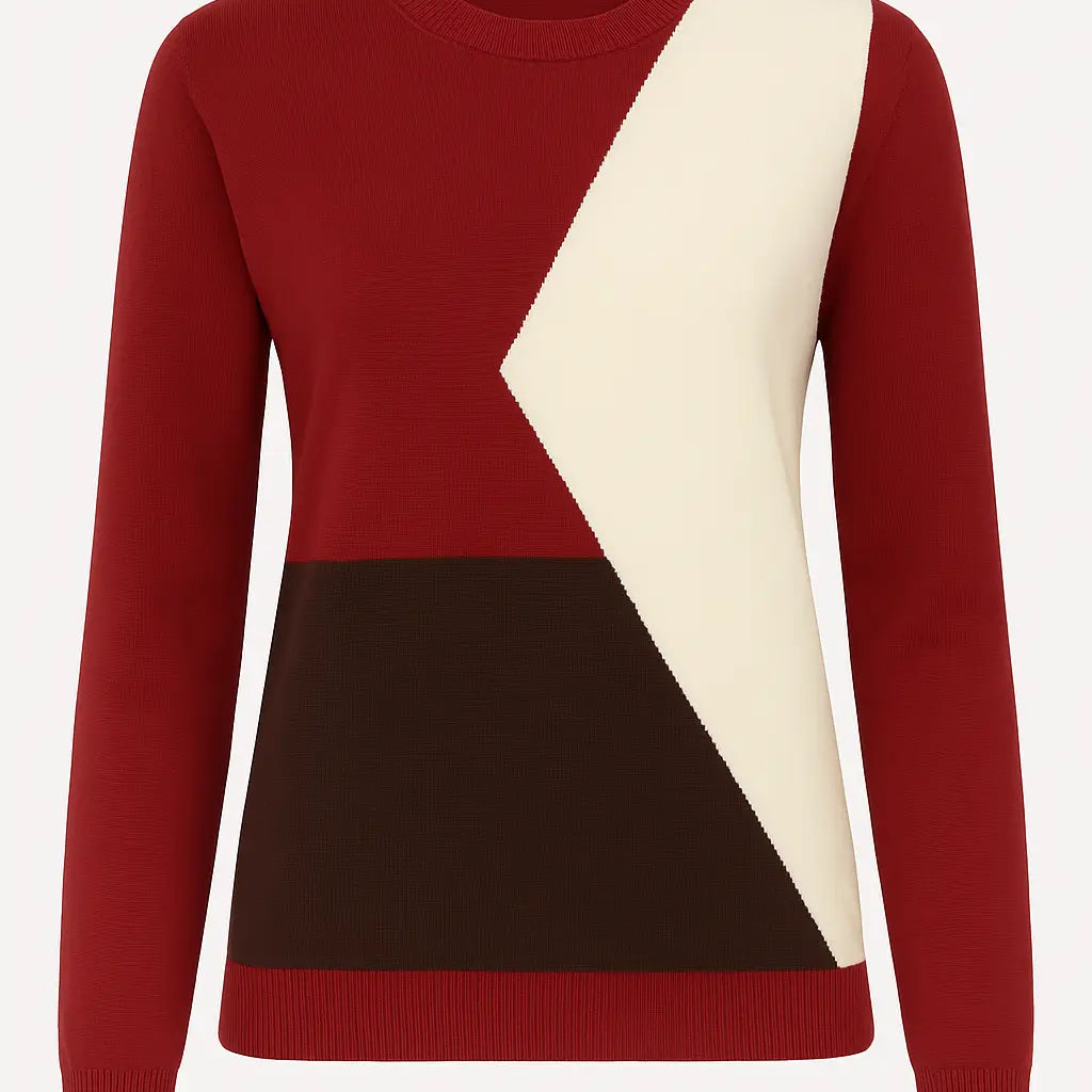 Maglia girocollo color block DORABELLA