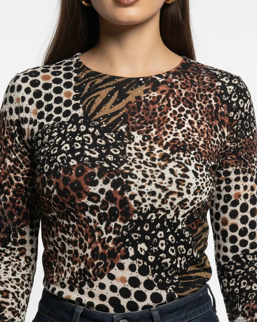 Maglia girocollo con applicazione DORABELLA