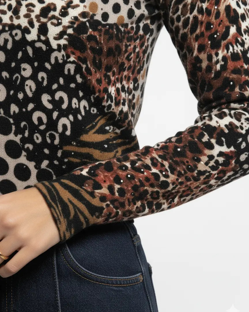 Maglia girocollo con applicazione DORABELLA