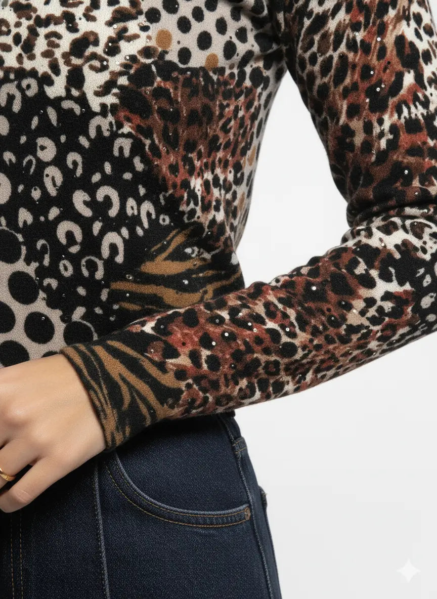 Maglia girocollo con applicazione DORABELLA